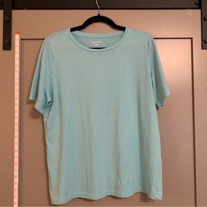 Eileen Fisher Crew Neck Fitted Short Sleeve Tee 100% Organic Cotton Women’s SP